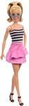 Barbie Fashionistas Puppe Nr. 213, blond mit gestreiftem Oberteil, pinkem Rock...