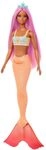 Barbie Meerjungfrau-Puppe mit fantasievollem Haar in Pink mit Haarband, Puppe mit