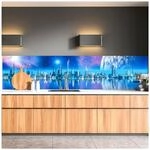 Dimex K&uuml;chenr&uuml;ckwand Folie selbstklebend FUTURISTISCHE Stadt | Klebefolie -