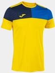 Joma Kurzarmshirt Mann Crew V gelb k&ouml;nigsblau Marineblau