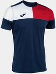 Joma Kurzarmshirt Mann Crew V Marineblau rot Weiss