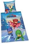 PJ Masks Bettw&auml;sche, Kopfkissenbezug ca. 80x80 cm, Bettbezug ca. 135x200 cm,...