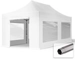 TOOLPORT Faltzelt Faltpavillon Pavillon 3x6m - mit 4 Seitenteilen (Panoramafenster)