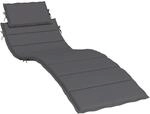 vidaXL Sonnenliegen-Auflage Anthrazit 186x58x4 cm Oxford-Gewebe