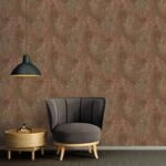 Livingwalls Tapete Floral Braun Beige Metallic Terra 389192 - Vliestapete Pflanzen -