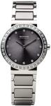 BERING Damen Quarz Uhr | Armbanduhr 29 mm silbernes Edelstahlgeh&auml;use und graues