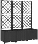 vidaXL Pflanzkasten mit Spalier, PP, Schwarz, 120x40x136 cm, Hochbeet f&uuml;r...