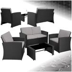 tectake&reg; Lounge Gartenm&ouml;bel Set Poly Rattan f&uuml;r den Garten, M&ouml;bel f&uuml;r den