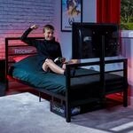 X-Rocker Basecamp TV Gaming Bett mit TV Halterung, Stauraum und Kabelmanagement, 91cm