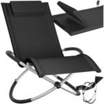 tectake&reg; Outdoor Schaukelstuhl klappbar, Liegestuhl wetterfest, Relaxliege,