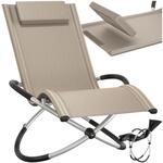 tectake&reg; Outdoor Schaukelstuhl klappbar, Liegestuhl wetterfest, Relaxliege,