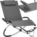 tectake&reg; Outdoor Schaukelstuhl klappbar, Liegestuhl wetterfest, Relaxliege,