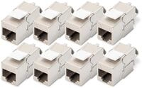 DIGITUS Keystone-Modul Cat 6A &ndash; 8 St&uuml;ck &ndash; Geschirmt &ndash; 500 MHz 10Base-T