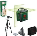 Bosch Kreuzlinienlaser UniversalLevel 360 mit Universalklemme MM 3 und Premium-Stativ