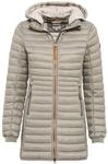 camel active Damen Lange Steppjacke mit abnehmbarer Kapuze
