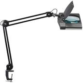 MAUL Lupenlampe LED schwarz MAULvitrum Klemmfu&szlig; gro&szlig;e Linse tageslichtwei&szlig;