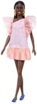Barbie Puppe Fashionistas-Puppe Peach Puffy Sleeves Dress
