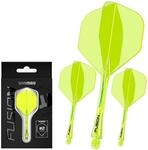 WINMAU Darts Fusion Integrated Flight & Shaft System - No.2 Shape & Design - Gelb