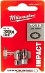 Milwaukee 4002395385331 Schrauberbit Shockwave Gen II TX10 / 25 mm, 2 St&uuml;ck