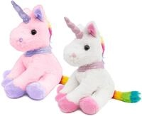 BRUBAKER Pl&uuml;sch Einhorn 21 cm hoch - Rosa - Stofftier Pl&uuml;schtier Kuscheltier
