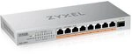 Zyxel Netzwerk PoE Switch 8 Port | Unmanaged Multi Gigabit LAN Splitter | 8X 2.5 Gbit