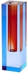 Gift Company Vase Sari, Dekovase, Blumenvase, Kristallglas, Blau, Orange, 17 cm,