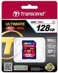 Transcend TS128GSDXC10U1 Class 10 Ultimate-Speed SDXC 128GB Speicherkarte (UHS-1