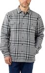 Carhartt Herren Langarmhemd Flannel Sherpa Lined Shirt, Gr&ouml;&szlig;e: XL, Farbe:Asphalt