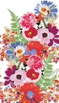 Livingwalls Vliestapete - Tapete Blumen in Wei&szlig;, Rot und Blau - Wandtapete f&uuml;r