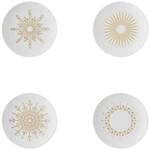 Rosenthal TAC Gropius Festive C. Stars Set 4 Teller flach 10 cm