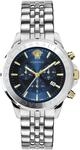 Versace - Herren-Armbanduhr Quarz Mode Armband und Geh&auml;use aus Edelstahl Farbe Grau