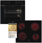 Exquisit Herd-Set EHE246-020-Set schwarz | Energieeffizienzklasse A | 59,0 l Garraum