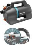 Gardena Gartenpumpe 4100 Silent Set: Sehr leise, innovative Bew&auml;sserungspumpe mit