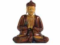 GURU SHOP Holzbuddha, Buddha Statue, Handarbeit 20 cm Anjali Mudra - Modell 6,...