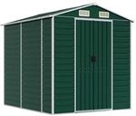 vidaXL Gartenhaus Gr&uuml;n 191 x 215 x 198 cm Verzinkter Stahl