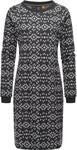 Ragwear Damen Jersey Shirtkleid Langarm Sweatkleid Winterkleid Dassa Aztec Dark Grey