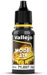 Vallejo Model Air Acrylfarbe Schwarz Matt, 18 ml. f&uuml;r Airbrush, ideal f&uuml;r Modellbau