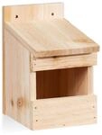Relaxdays Halbh&ouml;hle Nistkasten, Vogelkasten zum Aufh&auml;ngen, unbehandeltes Holz,