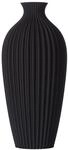 3D Vase Dekovase Saskia XL 38cm Bodenvase Schwarz Vase Pampasgras Trockenblumen