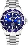 Revue Thommen Herren Armbanduhr Automatik Diver &Oslash; 42 mm Edelstahl, L&uuml;nette Blau