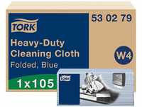 Tork Extra Starke Reinigungstücher Blau W4, stark und saugfähig, 1 × 105 Tücher,