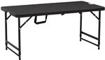 Outsunny Gartentisch klappbar Kunststoff 118 x 60 x 74 cm Wetterfest Klapptisch,