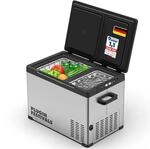 PLUG IN FESTIVALS elektrische K&uuml;hlbox - 2 F&auml;cher Kompressor K&uuml;hlbox 12v 230v - bis
