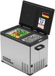 PLUG IN FESTIVALS elektrische K&uuml;hlbox - 2 F&auml;cher Kompressor K&uuml;hlbox 12v 230v - bis