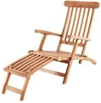SAM Sonnenliege, Deckchair Puccon, Teak, 145x60x96 cm, verstellbar, zusammenklappbar,
