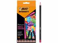 BIC Intensity Premium Buntstifte für Erwachsene und Kinder, Farbstifte zum Malen in