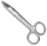 K-Pro Fu&szlig;nagelschere aus Edelstahl - 11 cm Profi Pedik&uuml;re-Schere Gebogen 