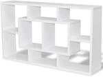 vidaXL Wandregal H&auml;ngeregal Wandboard B&uuml;cherregal CD DVD Regal wei&szlig; + 8 F&auml;chern