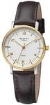 REGENT Damen Armbanduhr Analog Lederarmband Dunkelbraun URF1481 Analoguhr