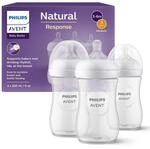 Philips Avent Natural Response Babyflasche mit 260 ml mit Saugern f&uuml;r mittleren